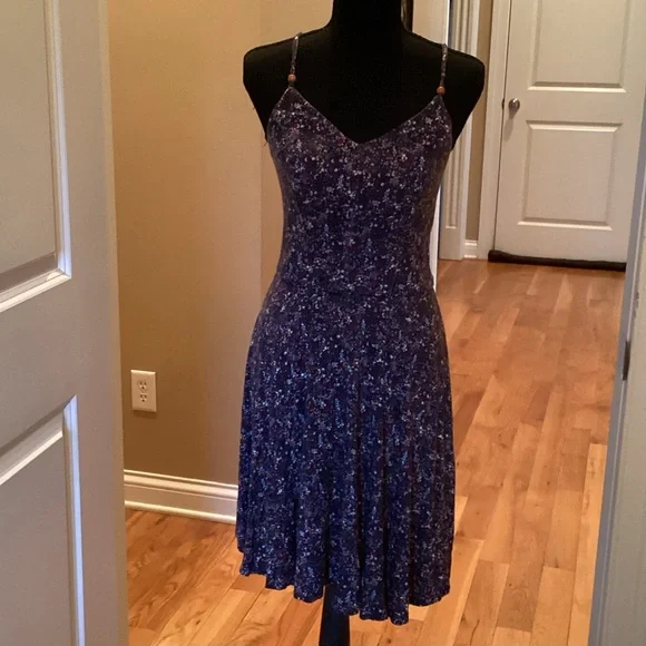 Women’s Floral Slip Dress in Deep Purple Size Small - Picture 1 of 7